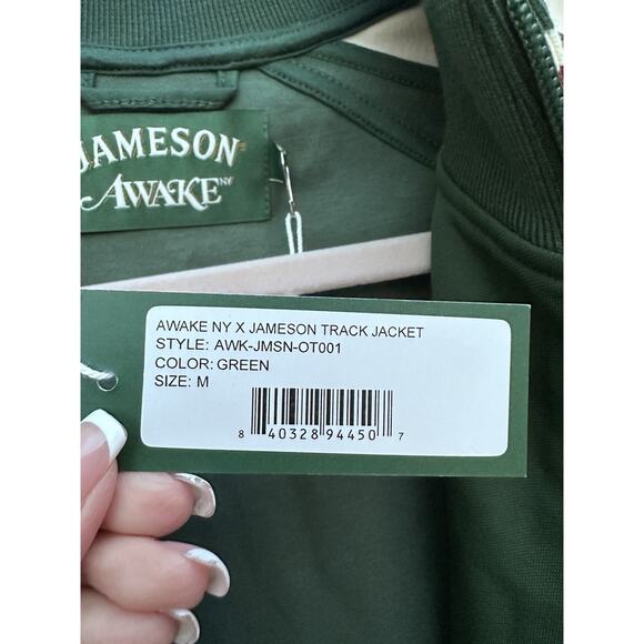 Awake x Jameson Streetwear Track Jacket Irish Whiskey Sports Sz M Soccer Pub - Picture 14 of 16